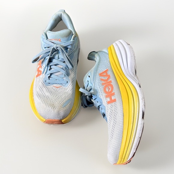 Hoka One One Bondi 8 1127952-SSCA Summer Song Sneakers Womens Size 7.5B
